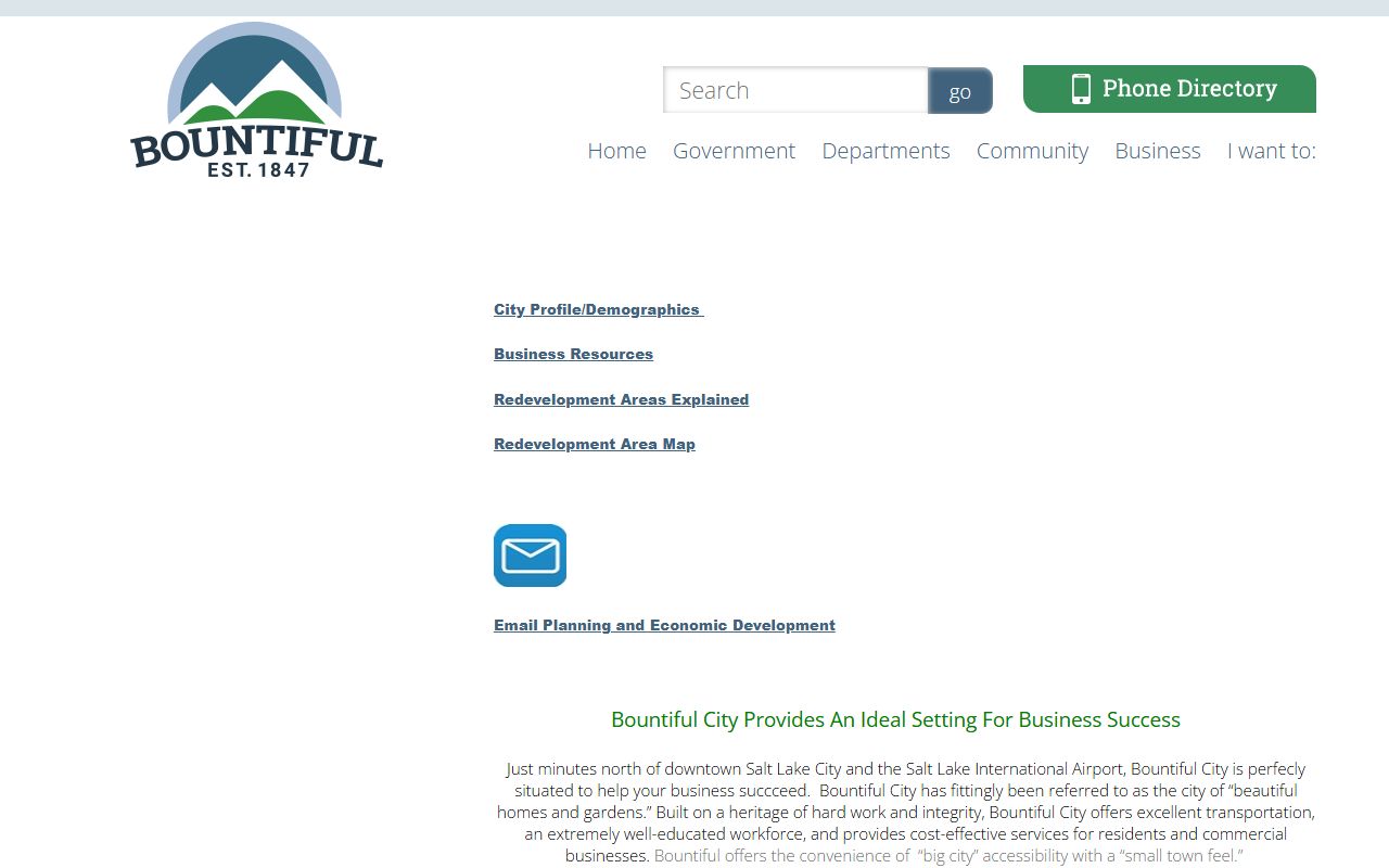 Bountiful development services Bountiful property tax records