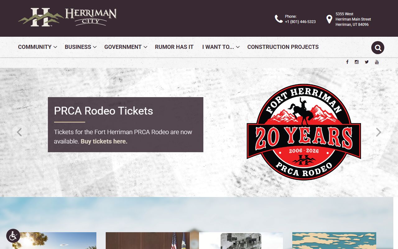 Herriman City official website for property tax records