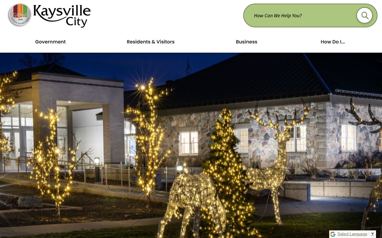 Kaysville city official website for property tax records