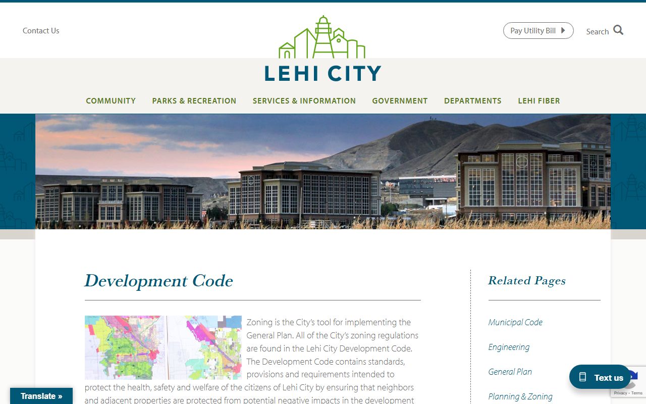 Lehi Development Services for property tax records