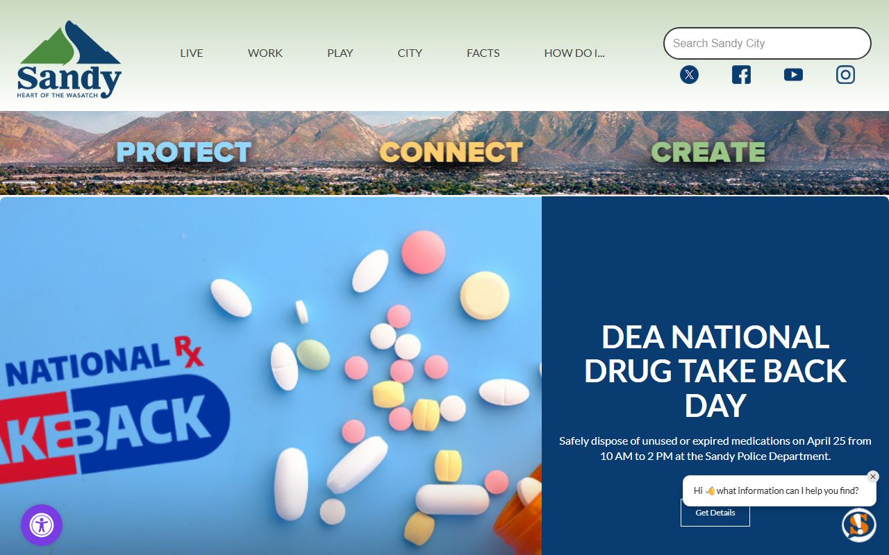 Sandy City official website Sandy property tax records