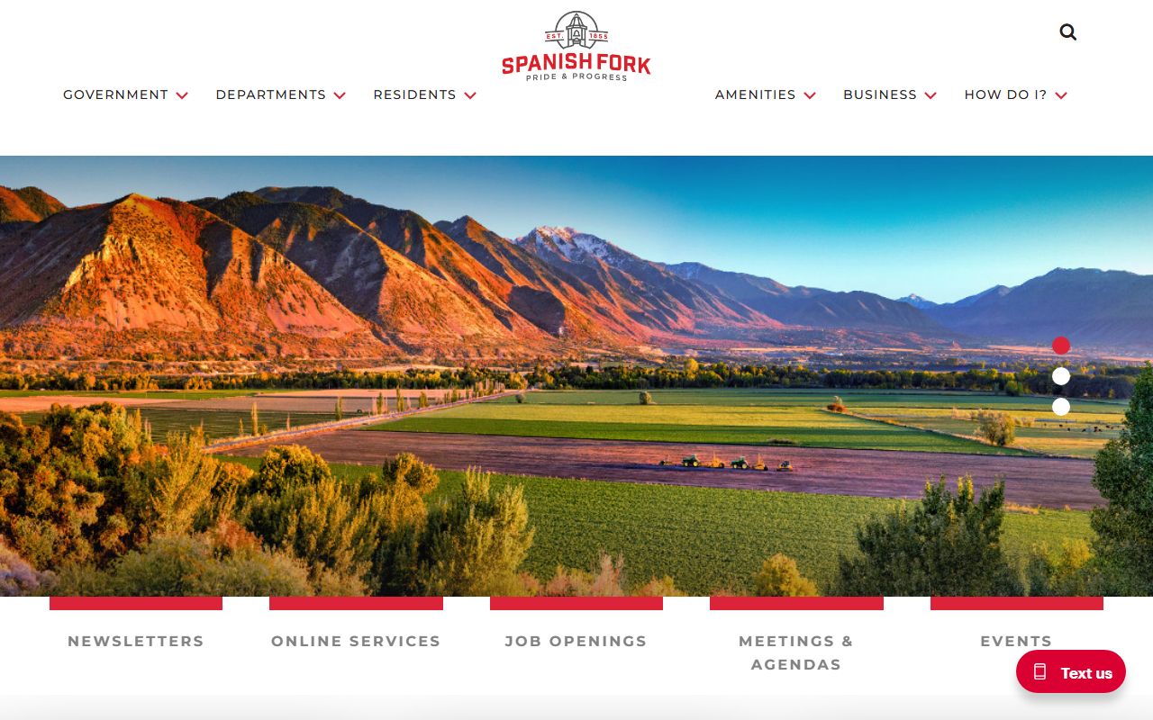 Spanish Fork City official website Spanish Fork property tax records