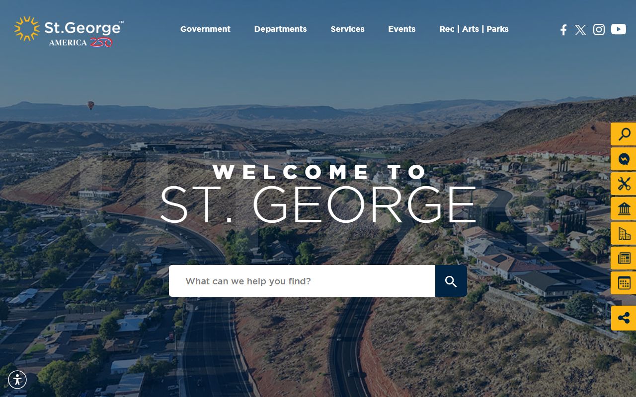St. George City official website for property tax records
