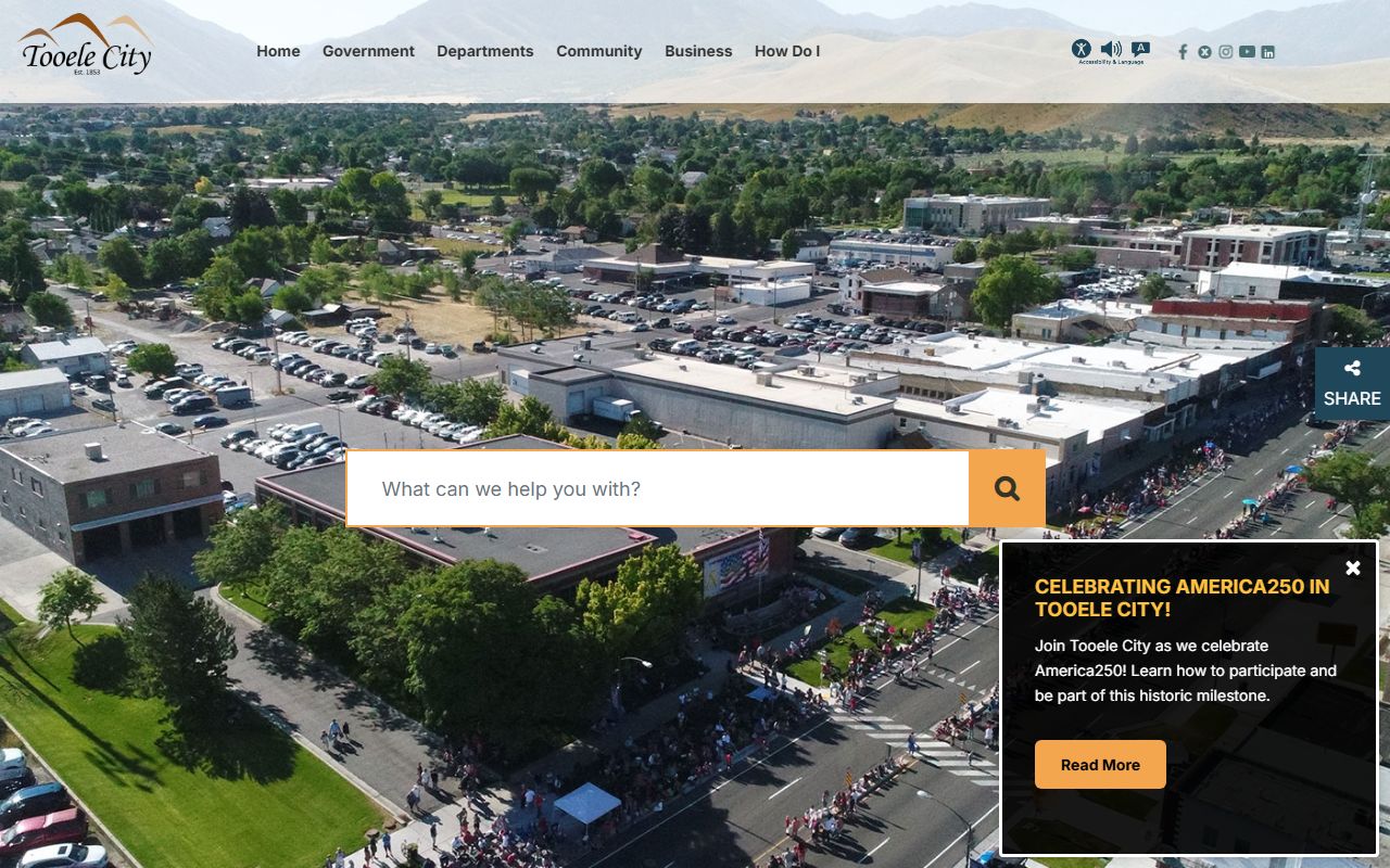 Tooele City official website Tooele property tax records