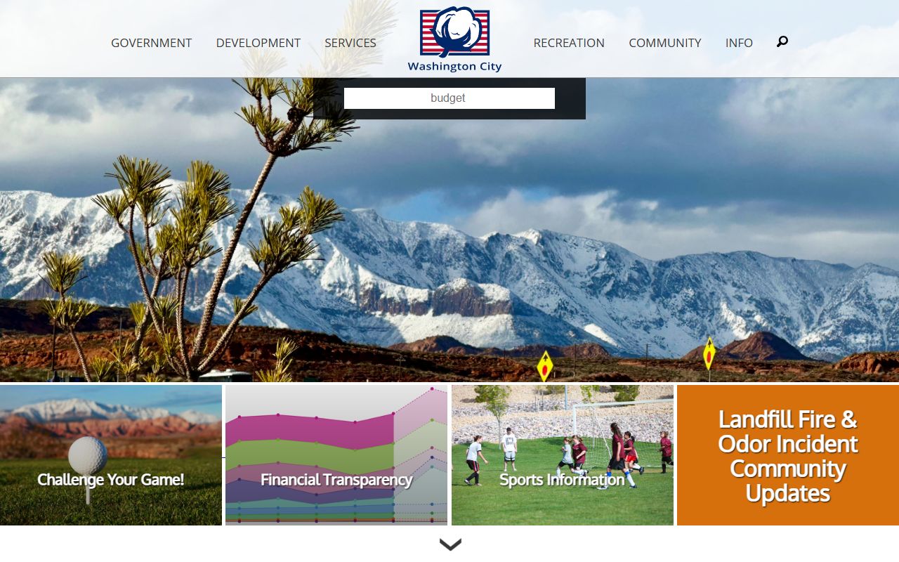 Washington City official website Washington City property tax records