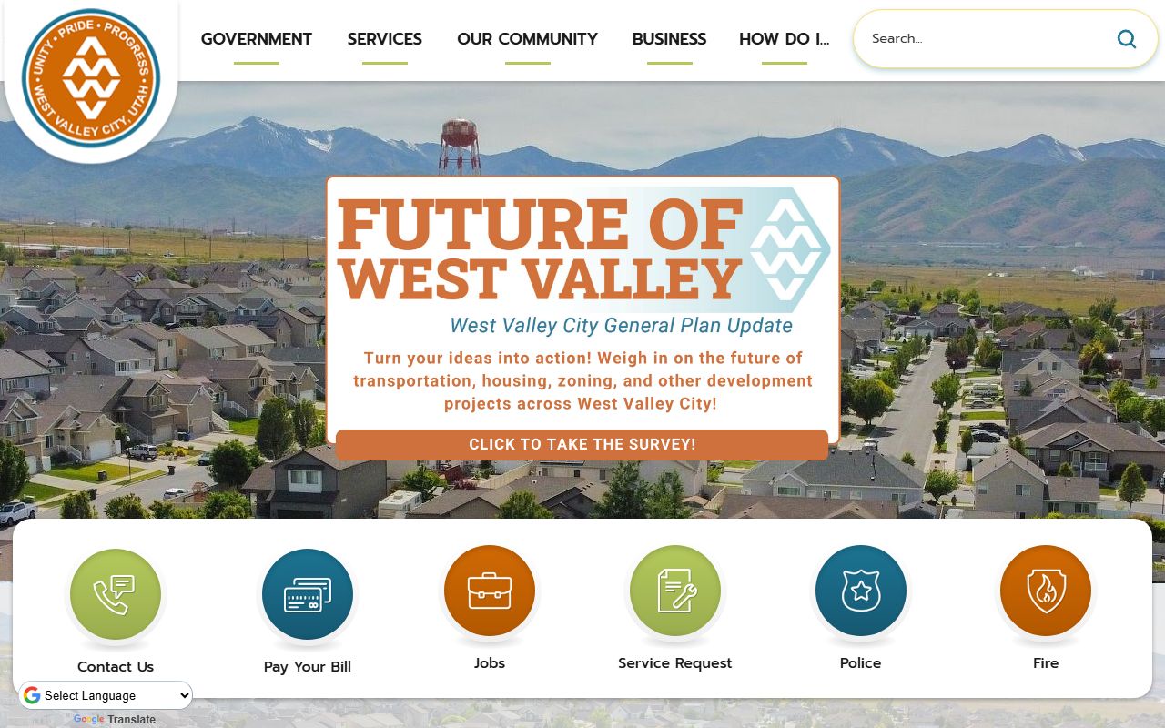 West Valley City official website for property tax records