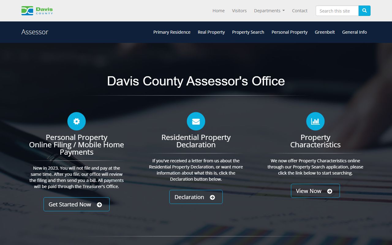 Davis County Assessor office for property tax records in Farmington Utah