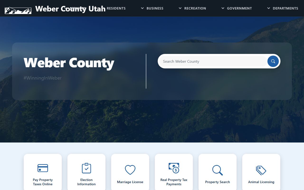 Weber County main website for property records and services
